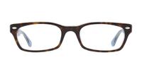 Havana / Transparent Azure Ray-Ban RB5150 Rectangle Glasses - Front