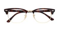 Red/Havana Ray-Ban RB5154-49 Clubmaster Glasses - Flat-lay