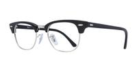 Shiny Black Ray-Ban RB5154-49 Clubmaster Glasses - Angle
