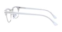White Transparent Ray-Ban RB5154-49 Clubmaster Glasses - Side