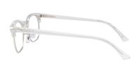 White Transparent Ray-Ban RB5154-51 Clubmaster Glasses - Side