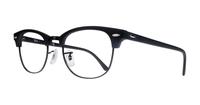 Matte Black Ray-Ban RB5154-53 Square Glasses - Angle