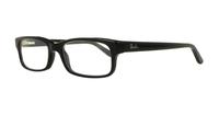 Shiny Black Ray-Ban RB5187 Rectangle Glasses - Angle