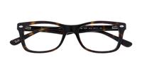 Dark Havana Ray-Ban RB5228-50 Square Glasses - Flat-lay