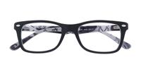 Matte Black Ray-Ban RB5228-50 Square Glasses - Flat-lay