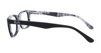 Matte Black Ray-Ban RB5228-50 Square Glasses - Side