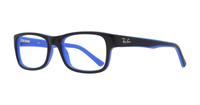 Black / Blue Ray-Ban RB5268-50 Rectangle Glasses - Angle