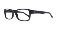 Matte Black Ray-Ban RB5268-52 Rectangle Glasses - Angle