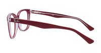 Bordeaux / Transparent Ray-Ban RB5285-53 Square Glasses - Side