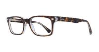 Havana Ray-Ban RB5286 Rectangle Glasses - Angle