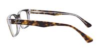 Havana Ray-Ban RB5286 Rectangle Glasses - Side