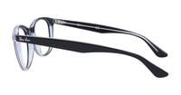Black Transparent Ray-Ban RB5356 Square Glasses - Side