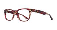 Red Brown Gradient Ray-Ban RB5359 Square Glasses - Angle