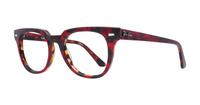 Red/Havana Ray-Ban RB5377 Square Glasses - Angle