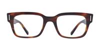 Striped Red Havana Ray-Ban RB5388 Square Glasses - Front