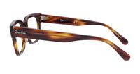 Striped Red Havana Ray-Ban RB5388 Square Glasses - Side