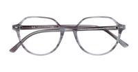 Striped Grey Ray-Ban RB5395 Square Glasses - Flat-lay