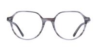 Striped Grey Ray-Ban RB5395 Square Glasses - Front