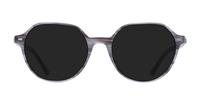 Striped Grey Ray-Ban RB5395 Square Glasses - Sun