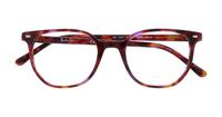 Brown Violet Havana Ray-Ban RB5397 Round Glasses - Flat-lay