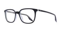 Black / Transp Ray-Ban RB5406 Square Glasses - Angle