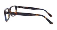 Yellow / Blue Havana Ray-Ban RB5428 Square Glasses - Side