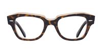Havana Brown Ray-Ban RB5486 Rectangle Glasses - Front