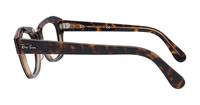 Havana Brown Ray-Ban RB5486 Rectangle Glasses - Side