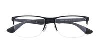Matte Black Ray-Ban RB6335 Rectangle Glasses - Flat-lay