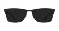 Matte Black Ray-Ban RB6335 Rectangle Glasses - Sun