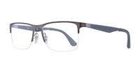 Matte Gunmetal Ray-Ban RB6335 Rectangle Glasses - Angle