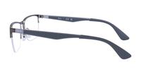 Matte Gunmetal Ray-Ban RB6335 Rectangle Glasses - Side