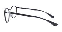 Matte Black Ray-Ban RB6355-50 Round Glasses - Side