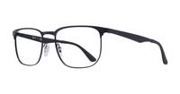 Matte Black / Black Ray-Ban RB6363 Square Glasses - Angle