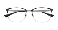 Matte Black/Silver Ray-Ban RB6421-54 Rectangle Glasses - Flat-lay