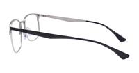 Matte Black/Silver Ray-Ban RB6421-54 Rectangle Glasses - Side