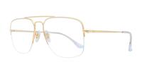 Gold Ray-Ban RB6441 Square Glasses - Angle