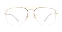 Gold Ray-Ban RB6441 Square Glasses - Front