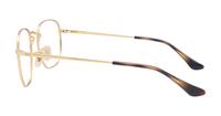 Gold Ray-Ban RB6448 Square Glasses - Side