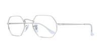 Silver Ray-Ban RB6456 Rectangle Glasses - Angle