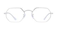 Silver Ray-Ban RB6456 Rectangle Glasses - Front