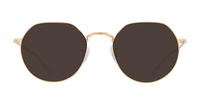 Shiny Gold Ray-Ban RB6465 Round Glasses - Sun