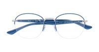 Blue / Silver Ray-Ban RB6487-50 Square Glasses - Flat-lay