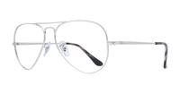 Silver Ray-Ban RB6489-55 Aviator Glasses - Angle