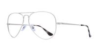 Silver Ray-Ban RB6489-58 Aviator Glasses - Angle