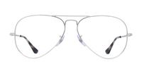 Silver Ray-Ban RB6489-58 Aviator Glasses - Front