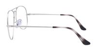 Silver Ray-Ban RB6489-58 Aviator Glasses - Side