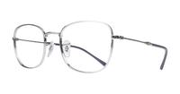 Silver Ray-Ban RB6497 Square Glasses - Angle
