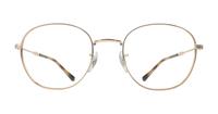 Rose Gold Ray-Ban RB6509 Round Glasses - Front