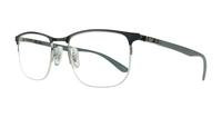 Black On Silver Ray-Ban RB6513 Square Glasses - Angle
